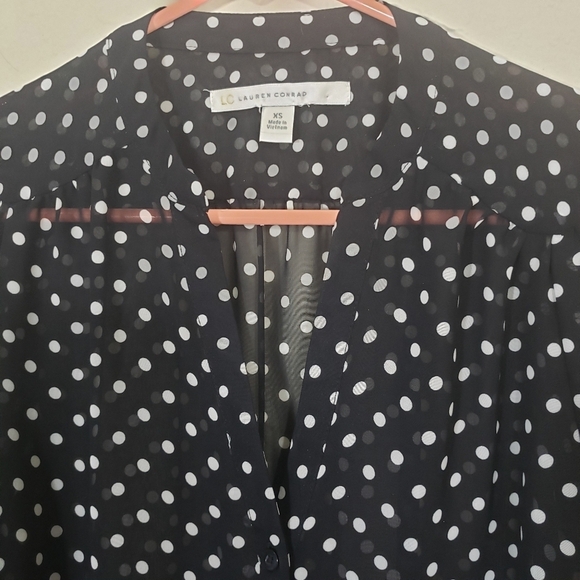 Laurent conrad sheer polka dot blouse size XS - Picture 3 of 8